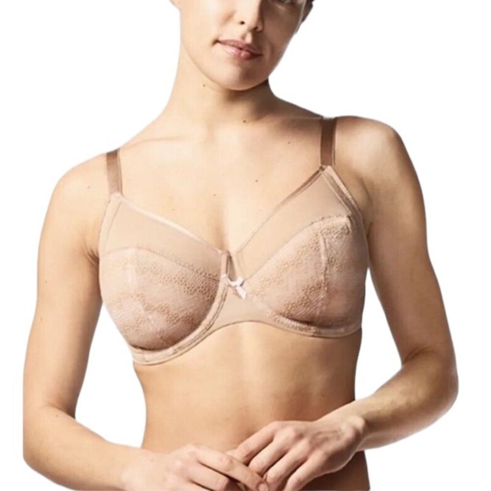 Chantelle C15710 Revele Moi Perfect Fit Underwire Lace Bra Mesh Floral